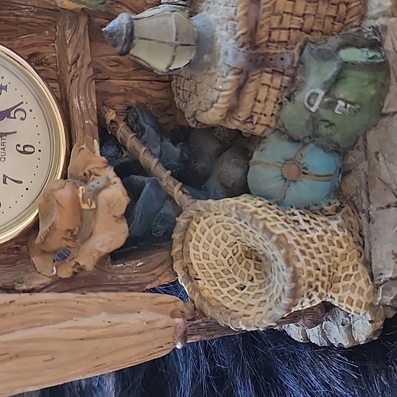 VINTAGE  RESIN  FISHING 🎣 BOAT ⏰️  CLOCK. - Picture 11 of 11